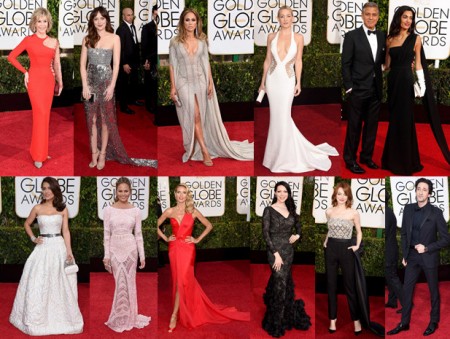 Os vestidos de festa do Golden Globe Awards 2015 e outros looks masculinos e femininos