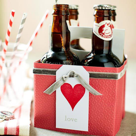 cerveja artesanal em caixa romântica