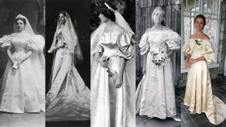 Um vestido de noiva com mais de cem anos e onze noivas da mesma família