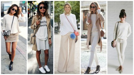 Tendência looks branco e bege – Elegância surpreendente nos looks 2016/2017