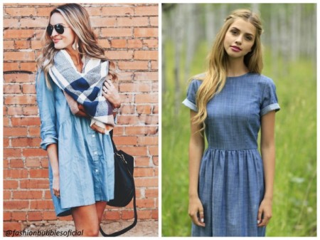 Tendências 2016 – Vestidos jeans para todas as estações