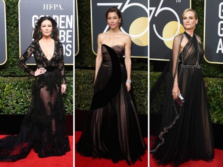 Looks Golden Globes 2018 – Os melhores vestidos de festa e a mensagem política que ganhou o Red Carpet