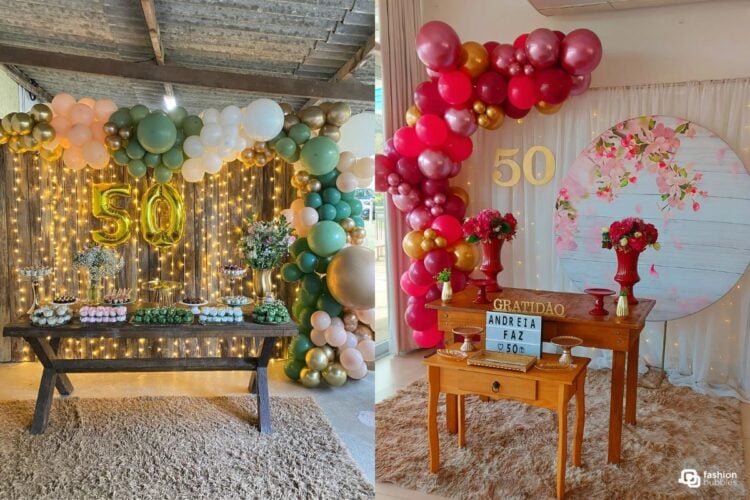 Festa de 50 anos: o que fazer + 31 ideias de decoração para celebrar o aniversário
