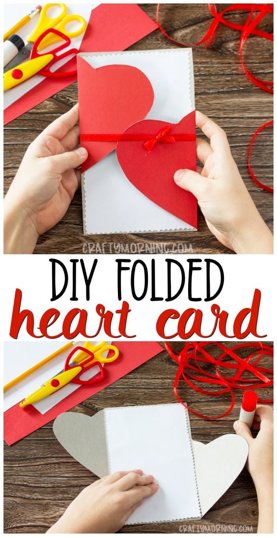 Cartão coração DIY