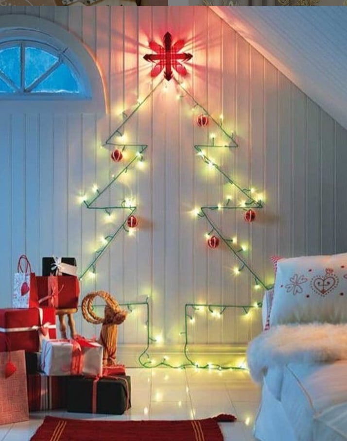 Árvore de Natal de parede: ideias para uma árvore de Natal alternativa |  Fashion Bubbles