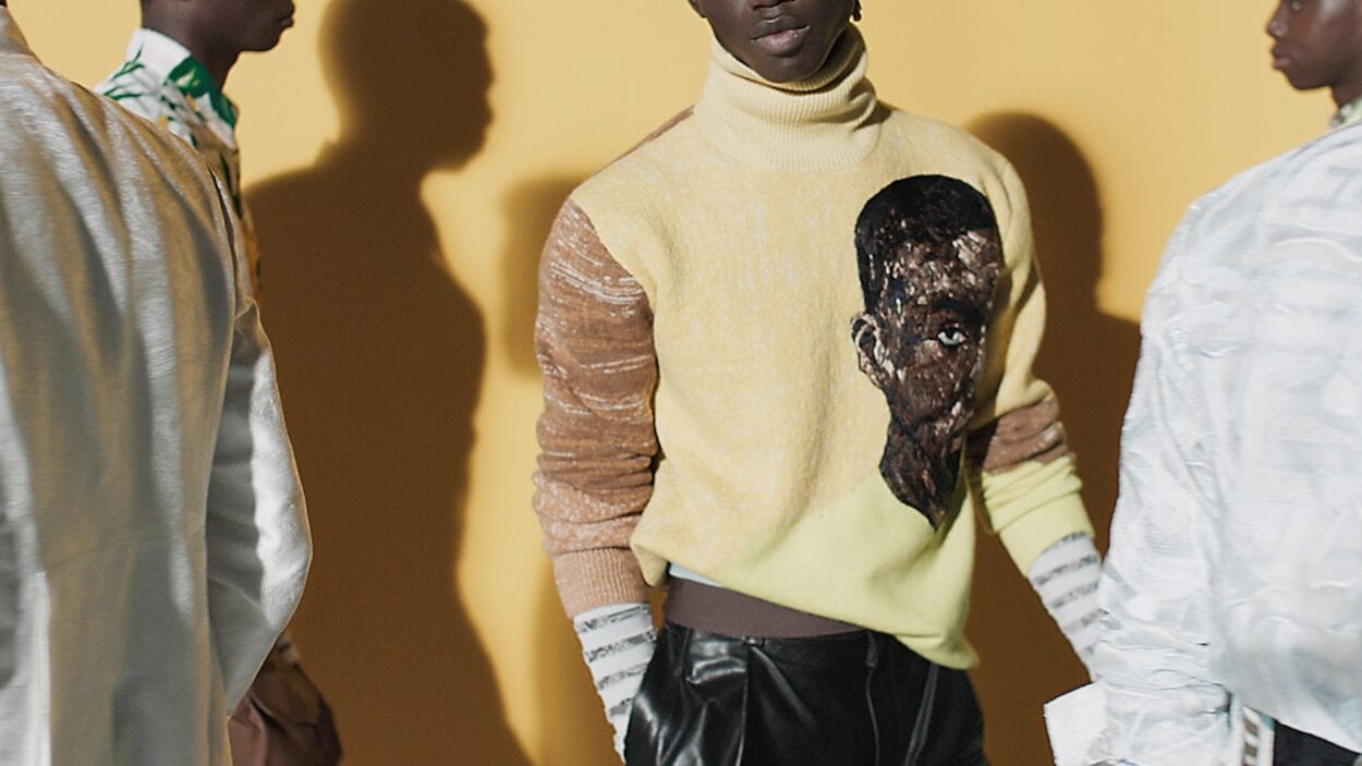 Modelos negros posam com a coleção Dior Men de verão 2021 