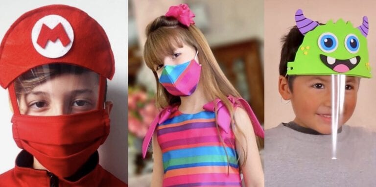 máscara infantil para crianças