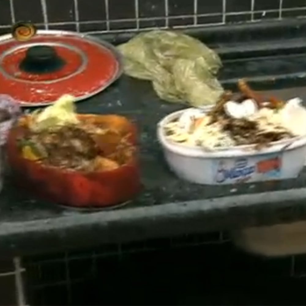 Foto de comida estragada na pia