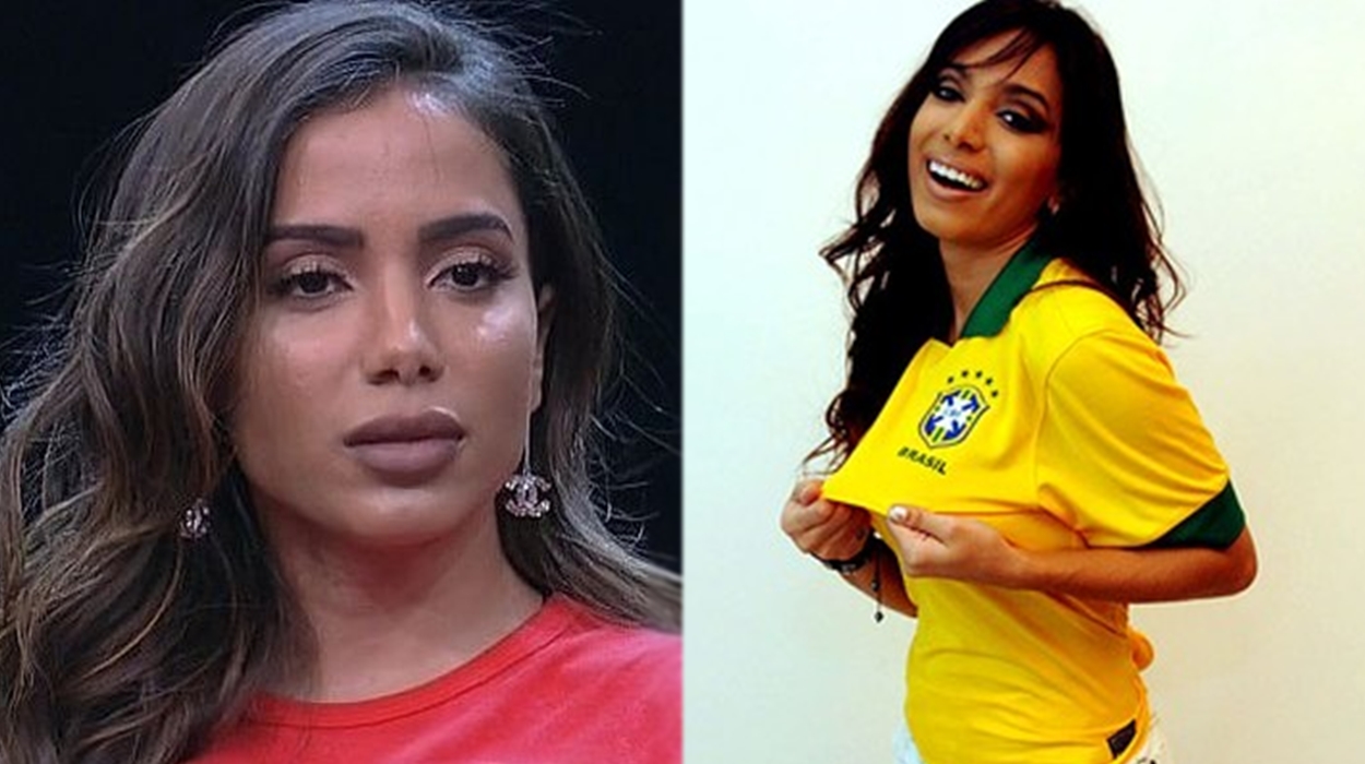 Anitta usando blusa do Brasil.