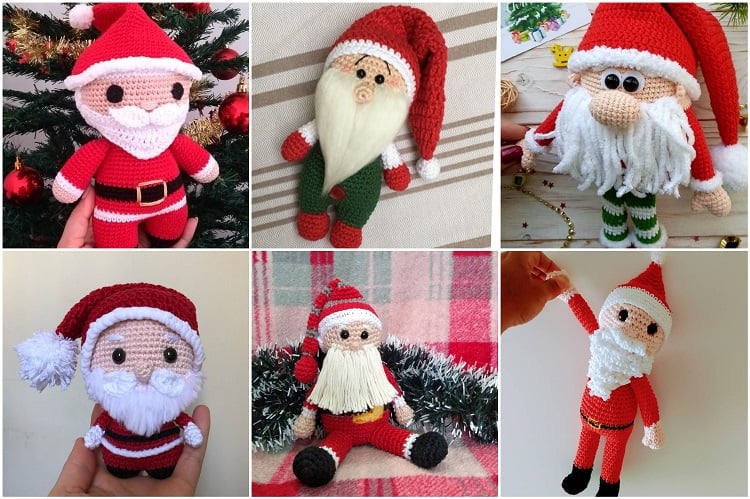 seis ideias de boneco de Papai Noel