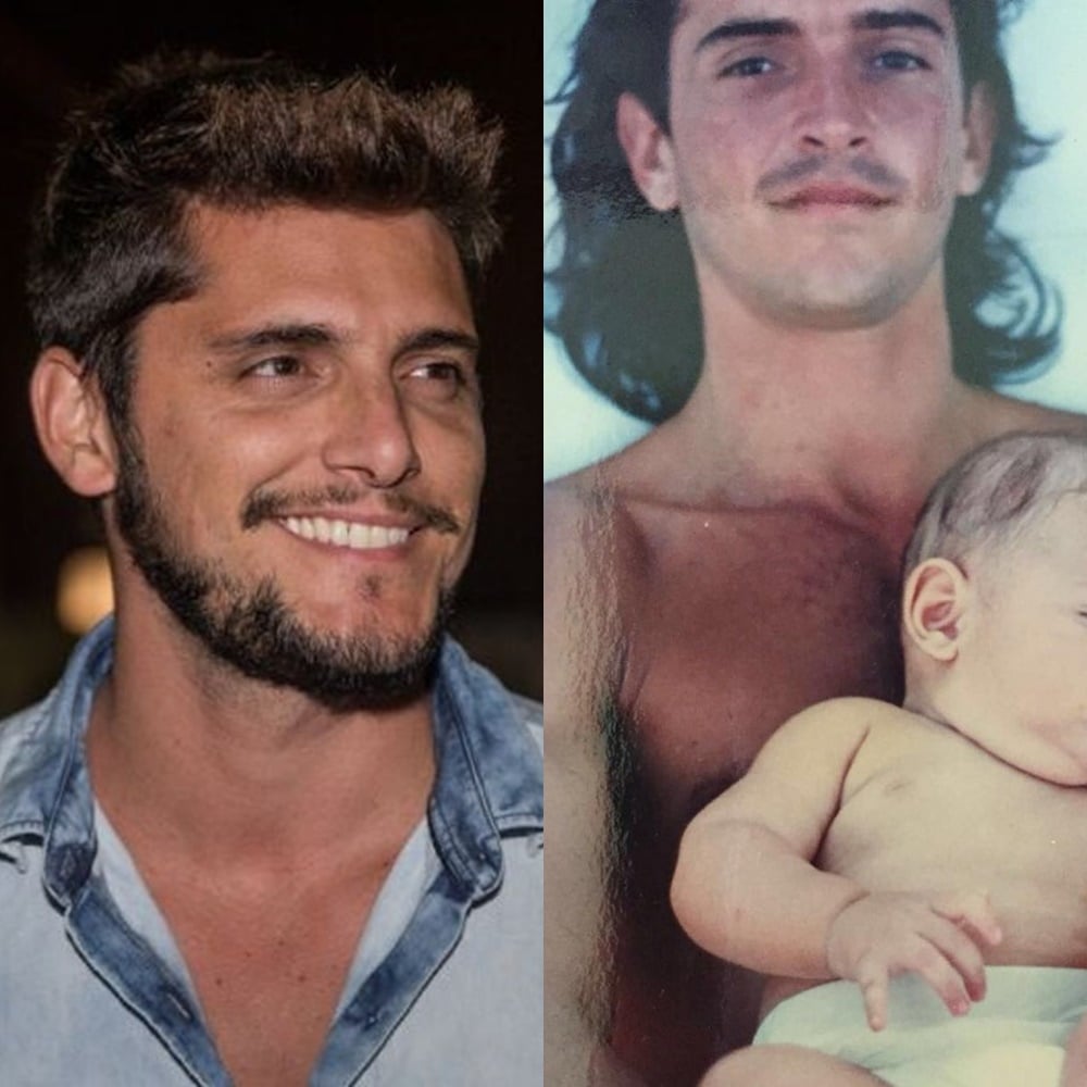 Bruno Gissoni e pai em comparação.