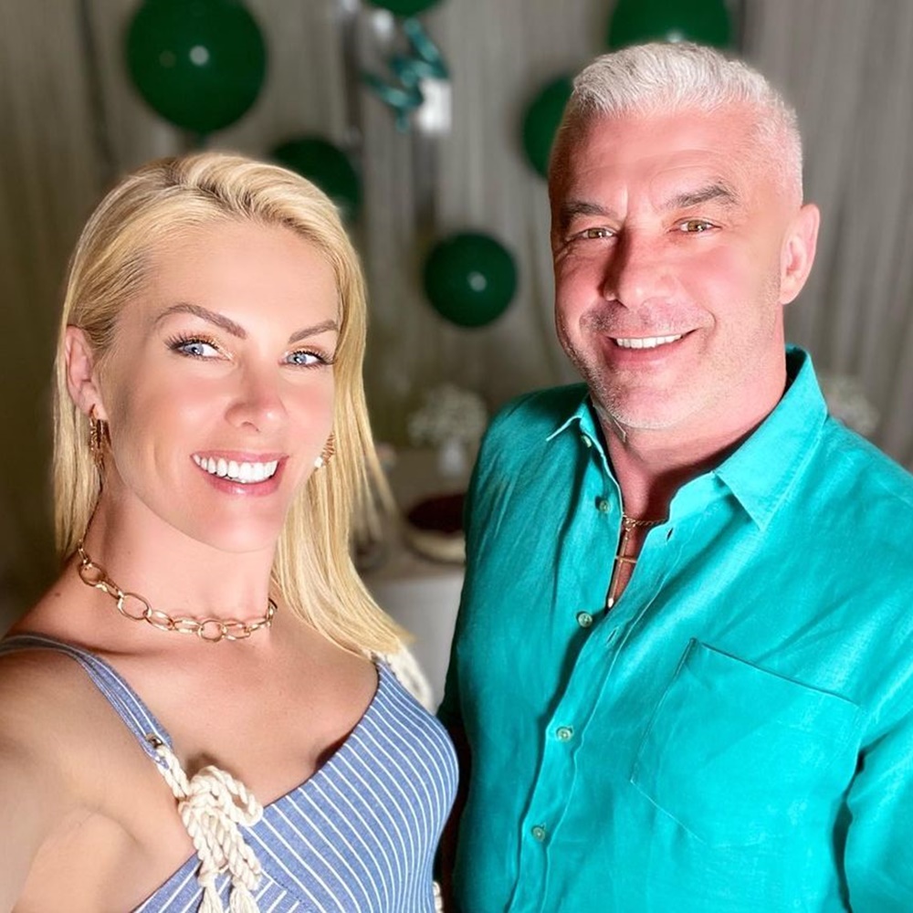 Casal Ana Hickmann e Alexandre Correa em aniversário do esposo. Ana Hickmann e seu esposo Alexandre Correa