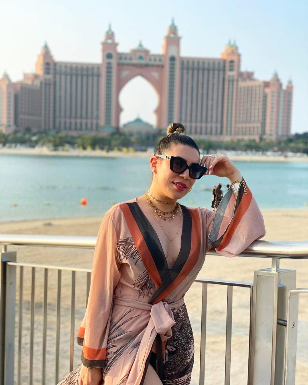 Cantora de frente para o hotel Atlantis The Palm em Dubai 