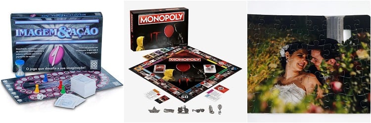 Imagem e Ação. Monopoly e quebra-cabeça