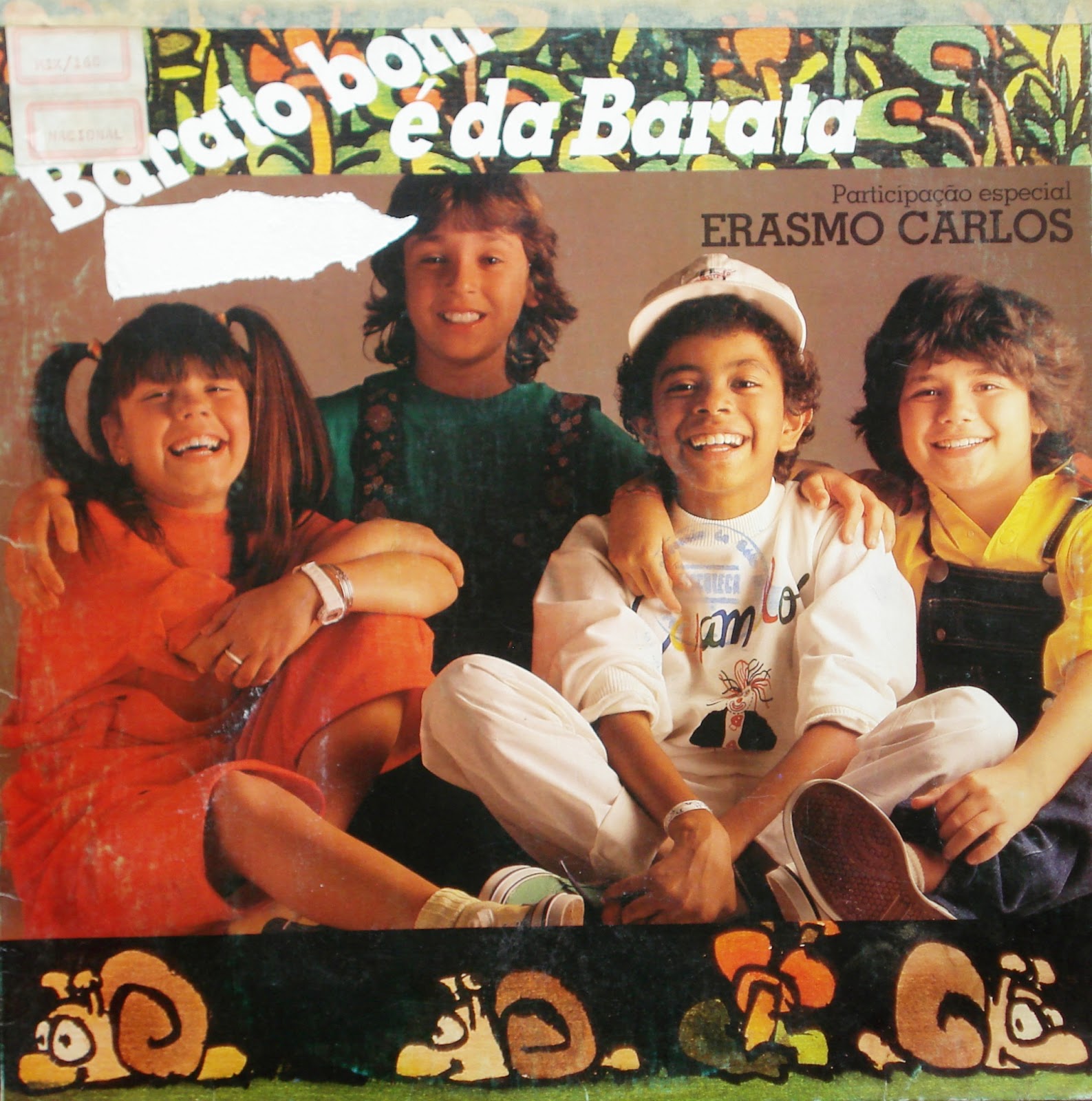 Foto da capa do LP ´Barato Bom é da Barata` da Turma do Balão Mágico, de 1985.