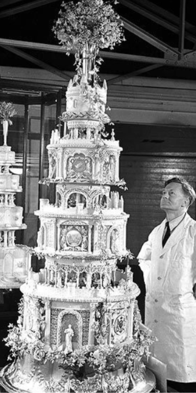 bolo de casamento George VI e Elizabeth Bowes-Lyon (1923)