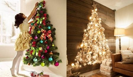 Árvore de Natal de parede: ideias para uma árvore de Natal alternativa