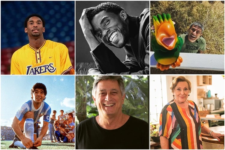 seis famosos que morreram em 2020