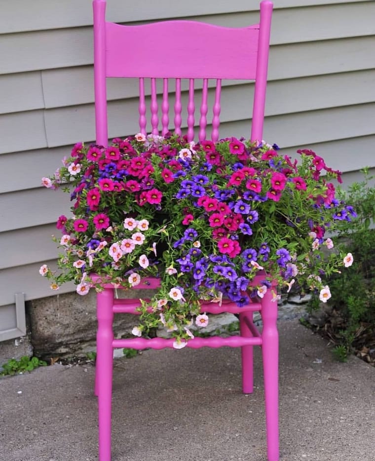 Cadeira com flores