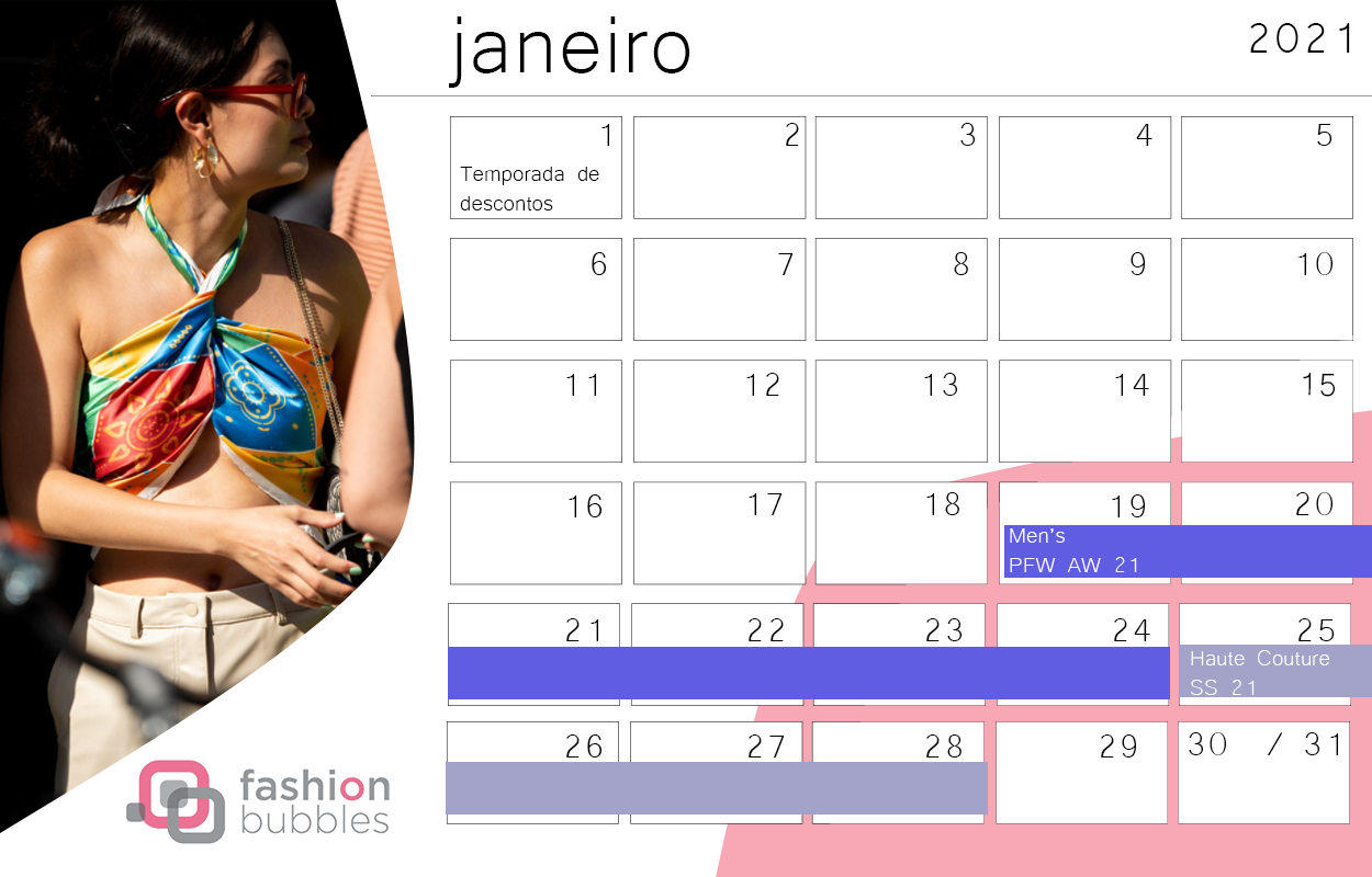 Planejamento Fashionista 2021 - Janeiro