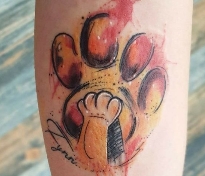 tatuagem pega de leão