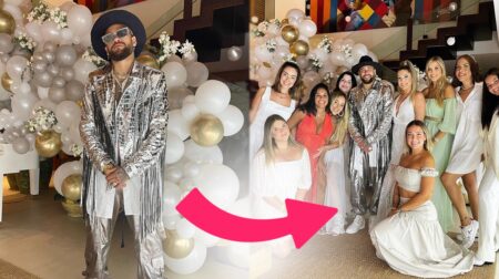 Neymar Jr. faz festa com convidados.