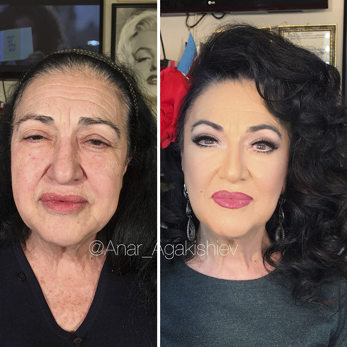 transformação com maquiagem
