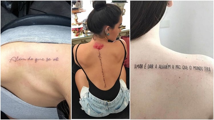 três frases para tatuagem nas costas