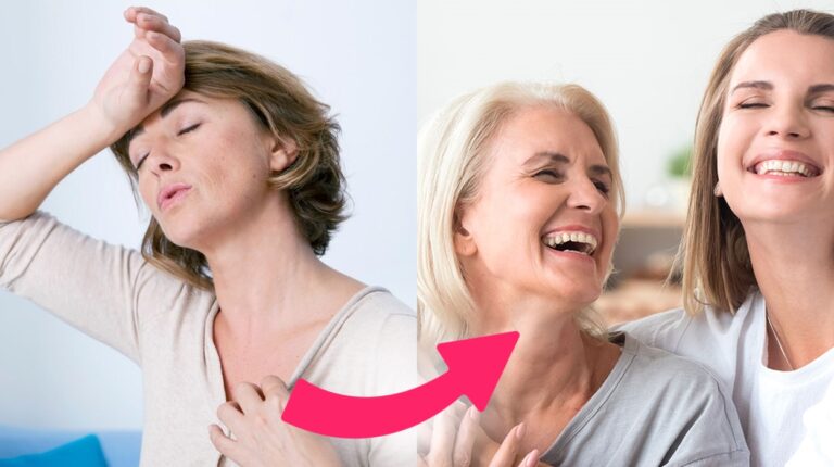 Sintomas da menopausa.