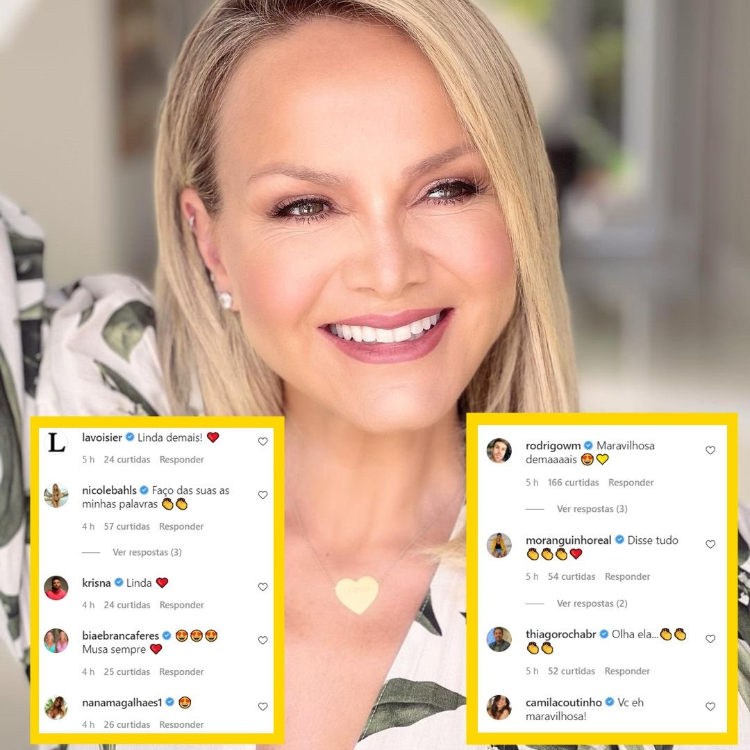 Comentários dos famosos na foto de Eliana Michaelichen sem maquiagem