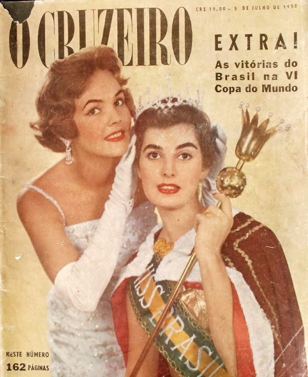 Capa da revista "O Cruzeiro", de 1958, com a Miss Adalgisa Colombo.