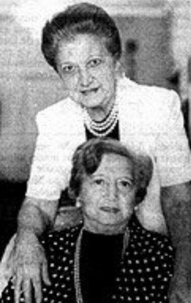 Mena Fiala e Cândida Gluzman, em 1985. 