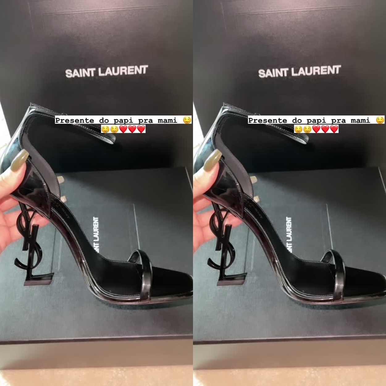 Sandália Saint Laurent. Sandália Saint Laurent.