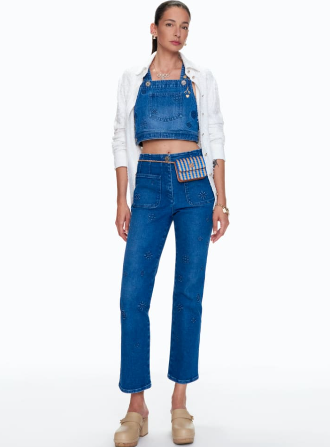 Calça e cropped jeans da Chanel 