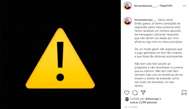 Namorada de Lumena diz não reconhecer a sister no BBB21 - Reprodução Namorada de Lumena diz não reconhecer a sister no BBB21 - Reprodução