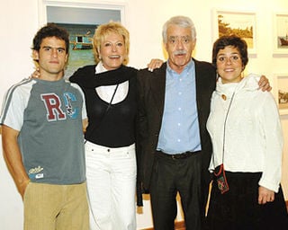 Ana Maria com os filhos e o ex-marido Eduardo de Carvalho - Reprodução