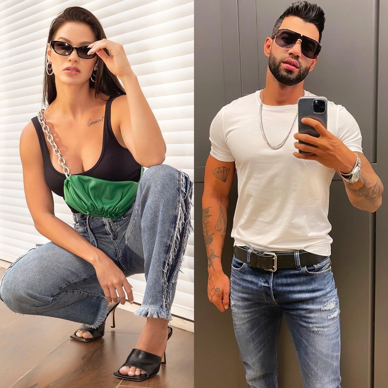 Andressa Suita e Gusttavo Lima em montagem. Andressa Suita e Gusttavo Lima em montagem.
