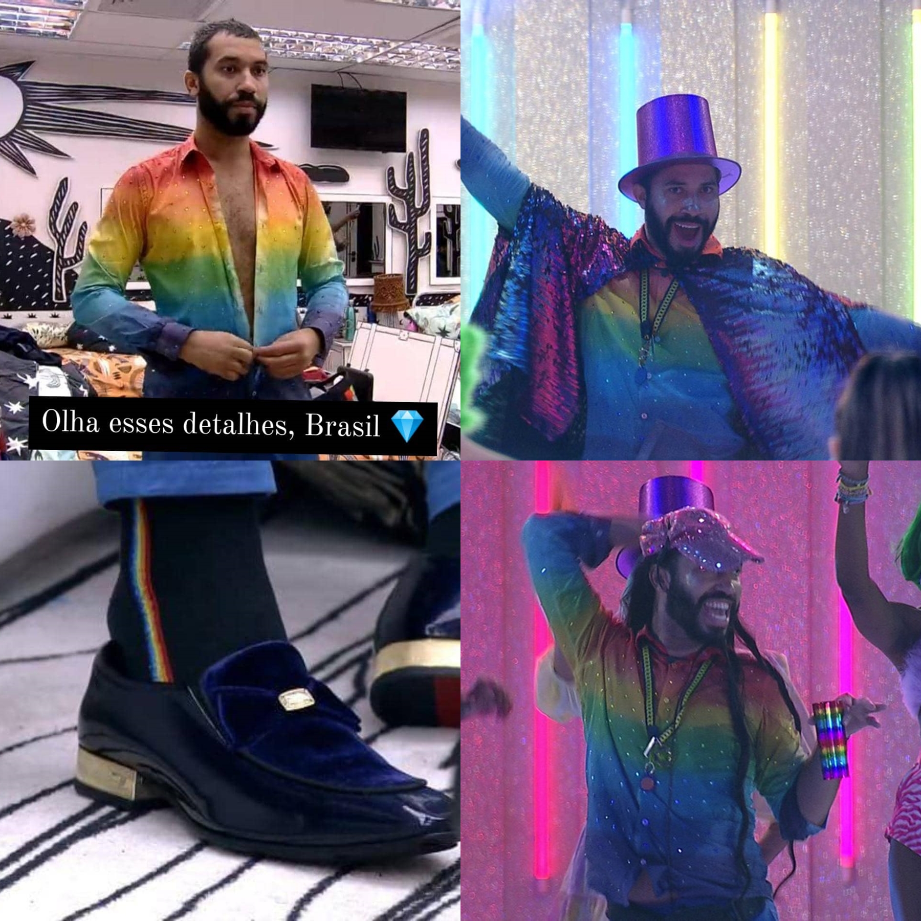Look de Gilberto para sua Festa do Líder.