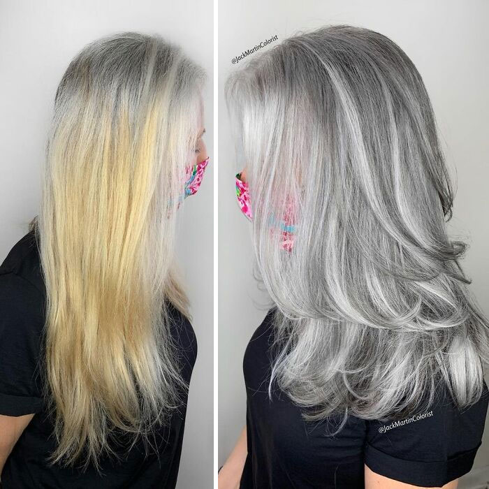 cabelo loiro e cabelo branco