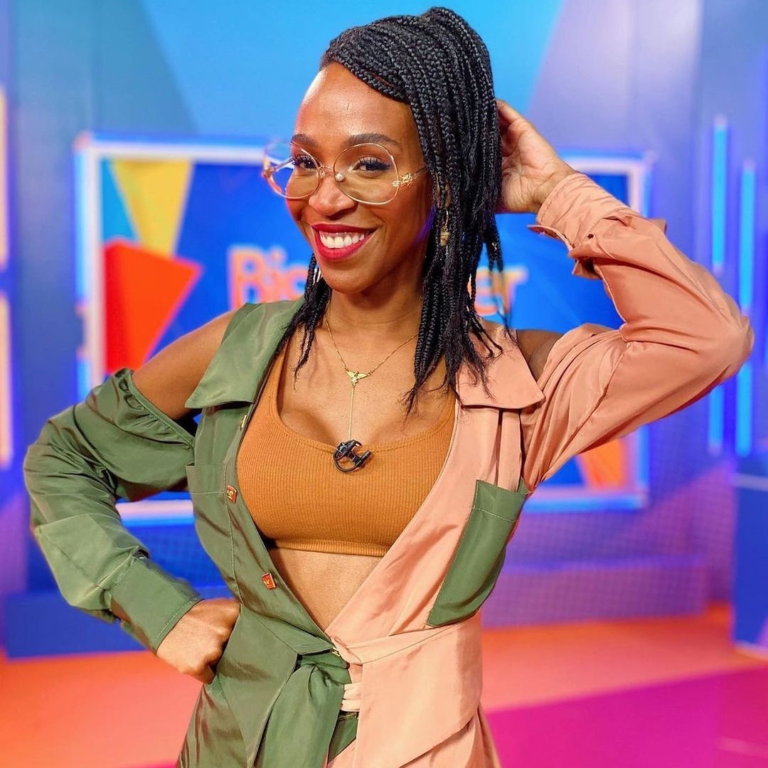 Rapper Karol Conká no Rede BBB. Rapper no Rede BBB.