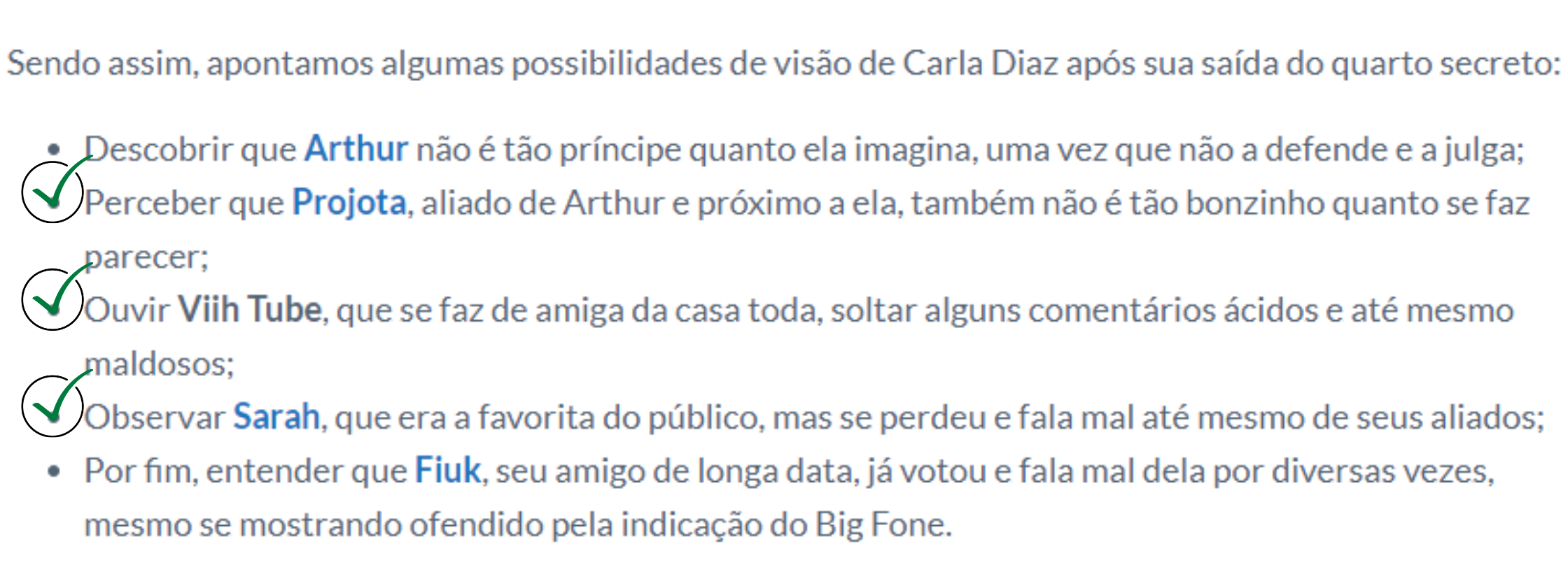 O que Carla Diaz já conseguiu entender sobre o jogo no quarto secreto