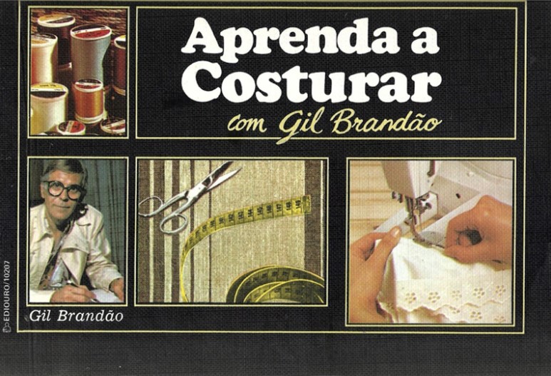 Capa do livro "Aprenda a Costurar" de Gil brandão, de 1981. 