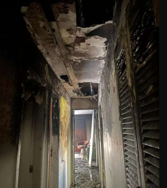 casa de Pàolla Oliveira incendiada