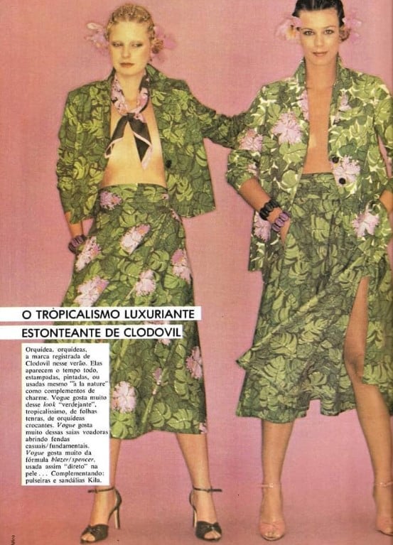 Clodovil Hernandes na Vogue Brasil 1978. 