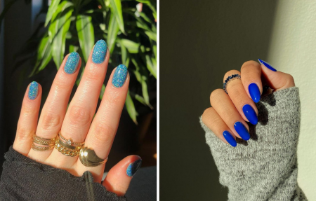 unhas azuis