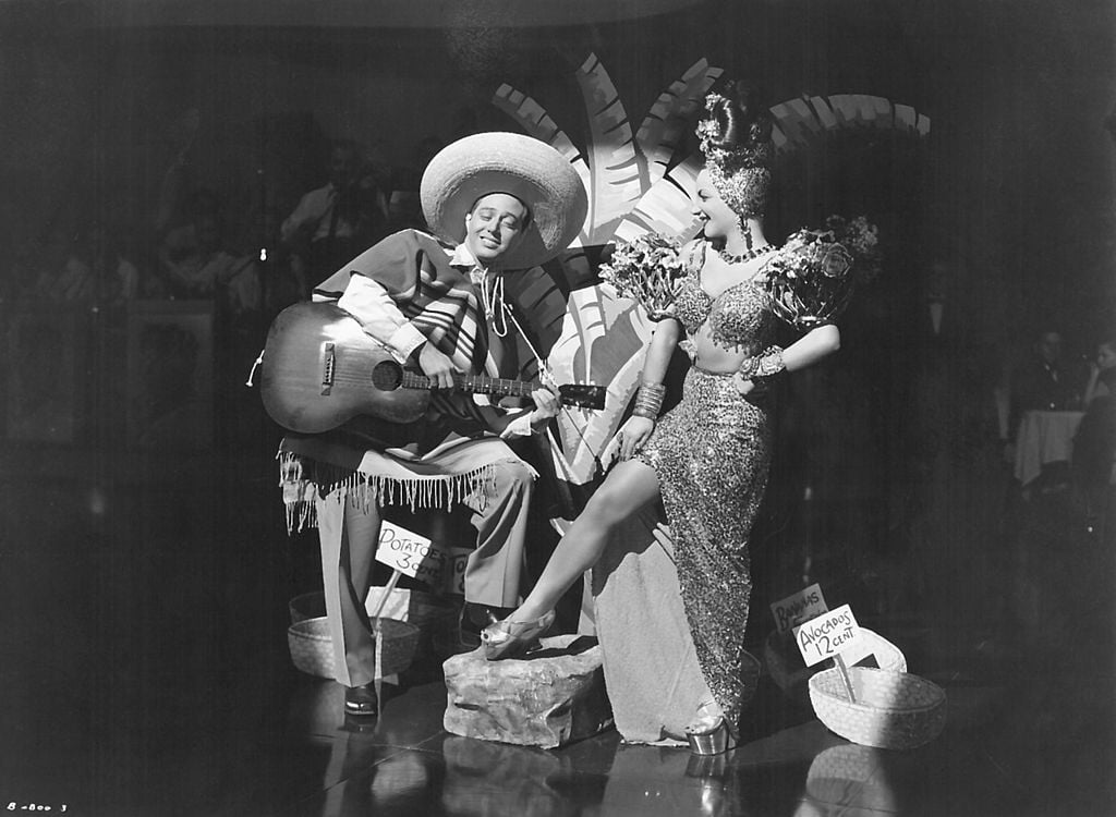 Carmen Miranda no filme "Copacabana", em 1947. 