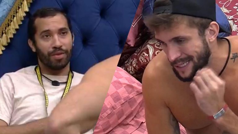 BBB 21: Arthur revela à Gil que "está em paredão errado" (montagem: Fashion Bubbles)