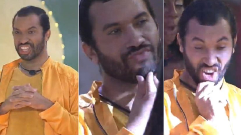 Festa do BBB 21. Meninas tentam seduzi Gil, mas não dá muito certo (imagem: reprodução) Festa do BBB 21. Meninas tentam seduzi Gil, mas não dá muito certo (imagem: reprodução)