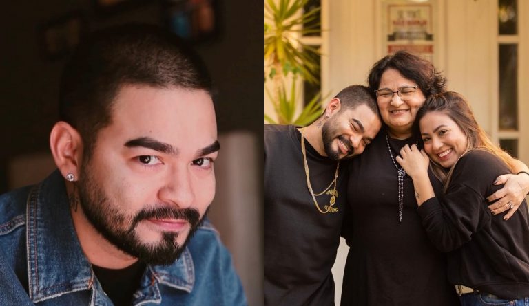 Yudi, irmã e sua mãe.