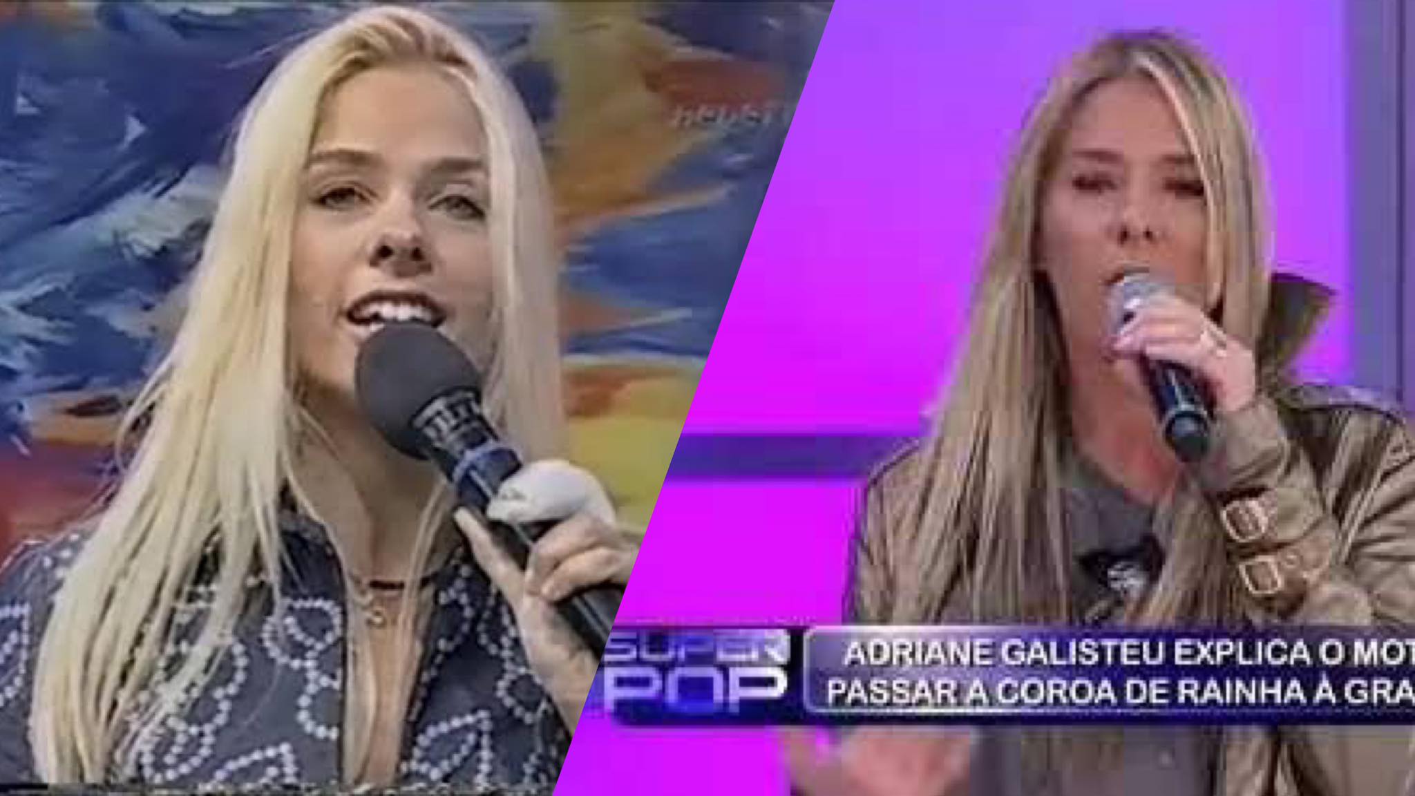 Galisteu chamou a atenção das outras emissora, no comando do Superpop da RedeTV! (montagem: Fashion Bubbles)